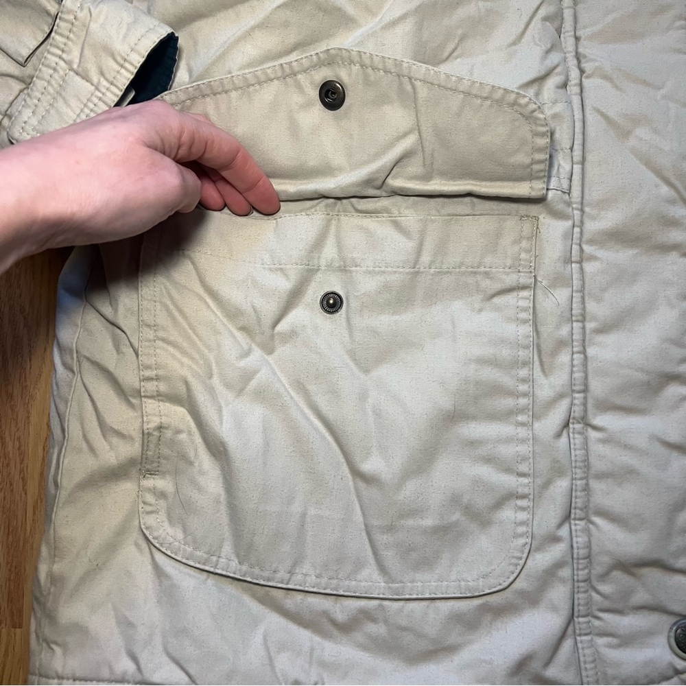 Vintage 90s Pacific Trail Coat Women’s Large Blanket Lined Hiking Beige Jacket - Picture 7 of 14